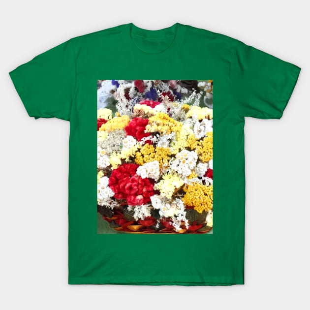 Basket of Dried Flowers T-Shirt by SusanSavad